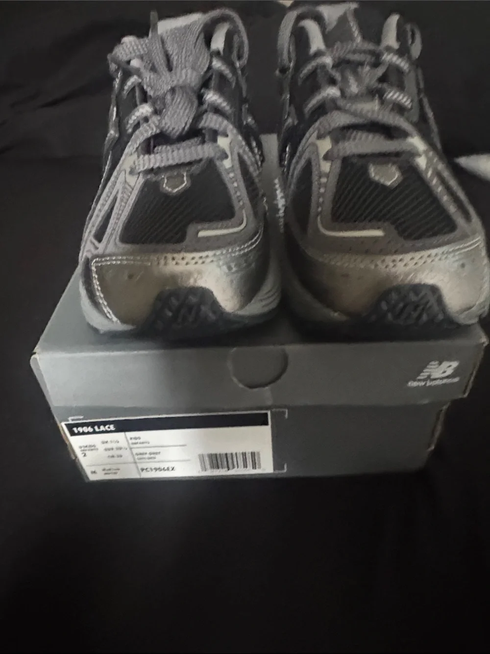New Balance Kids' Black and Gray Athletic Sneakers